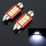 2 PCS 2 W 100 LM 6000 K 36 MM 6 SMD-7020 LEDs Bicuspid Port Decodierung Auto Dome Lampe LED Leselicht, DC 12 V, 36MM