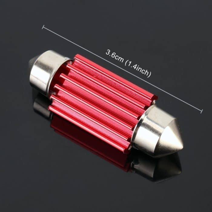 2 PCS 2 W 100 LM 6000 K 36 MM 6 SMD-7020 LEDs Bicuspid Port Decodierung Auto Dome Lampe LED Leselicht, DC 12 V, 36MM – Bild 3