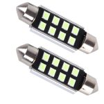 2 PCS DC 12V 2W 39MM 8 SMD-3528 LEDs Bicuspid Port Dekodierung Auto Dome Lampe LED Leselicht, 39MM – Bild 2
