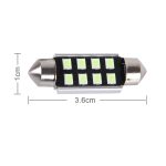2 PCS DC 12V 2W 36MM 8 SMD-3528 LEDs Bicuspid Port Dekodierung Auto Dome Lampe LED Leselicht, 36MM – Bild 4