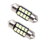 2 PCS DC 12V 2W 31MM 8 SMD-3528 LEDs Bicuspid Port Dekodierung Auto Dome Lampe LED Leselicht, 31MM – Bild 2