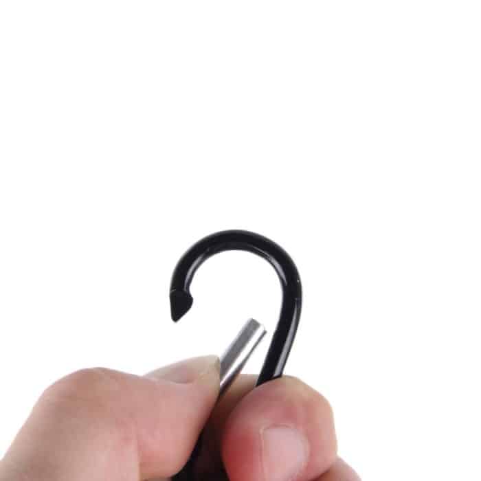 2 Stück Outdoor-Schlüsselanhänger, Metallgehäuse, Mini-LED-Taschenlampe, Laserlicht mit Gelderkennung – Bild 5