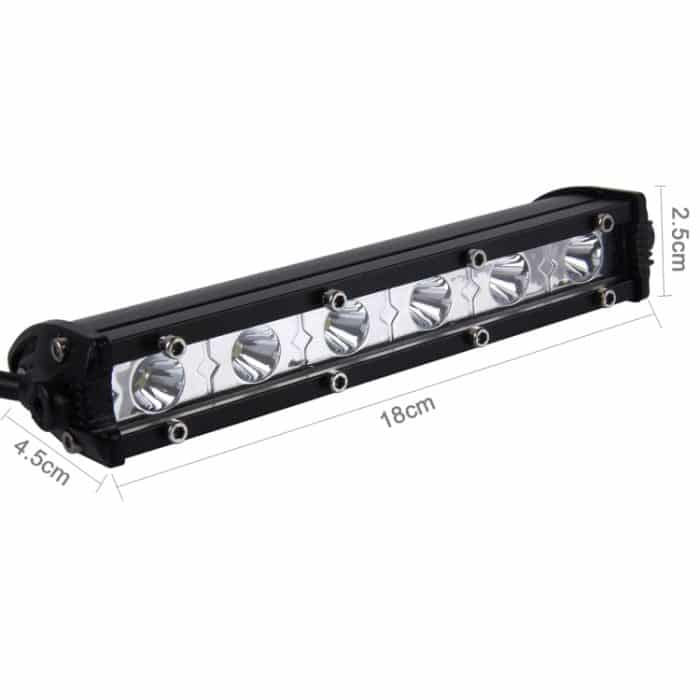 DC 10–30 V, 18 W, 2300 lm, 6500 K, wasserdicht, für Fahrzeug, Auto, Boot, Marine, externe Arbeitsscheinwerfer, Notbeleuchtung, 30 Grad verstellbare Spotlicht-LED-Autolampen mit 6 intensiven CREE-LED-Leuchten, Spot Light+18W – Bild 2