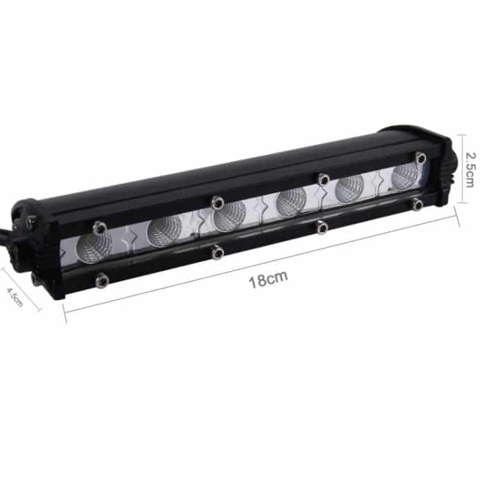 DC 10–30 V, 18 W, 2300 lm, 6500 K, wasserdicht, für Fahrzeug, Auto, Boot, Marine, externe Arbeitsscheinwerfer, Notbeleuchtung, 60 Grad verstellbar, Flutlicht, LED-Autolampen mit 6 intensiven CREE-LED-Leuchten, Flood Light+18W – Bild 2