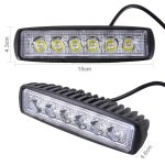 DC 10–30 V, 18 W, 1500 lm, 6500 K, wasserdicht, für Fahrzeug, Auto, Boot, Marine, externe Arbeitsscheinwerfer, Notbeleuchtung, 30 Grad verstellbare Spotlicht-LED-Autolampen mit 6 intensiven Wafer-LED-Leuchten, Spot Light+18W 1500LM+6500K – Bild 2