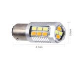 2 PCS 1157 / BAY15D 6W 22 SMD-5730-LEDs Weiß + Gelb Licht Bremslicht Blinklicht, DC 12V – Bild 3