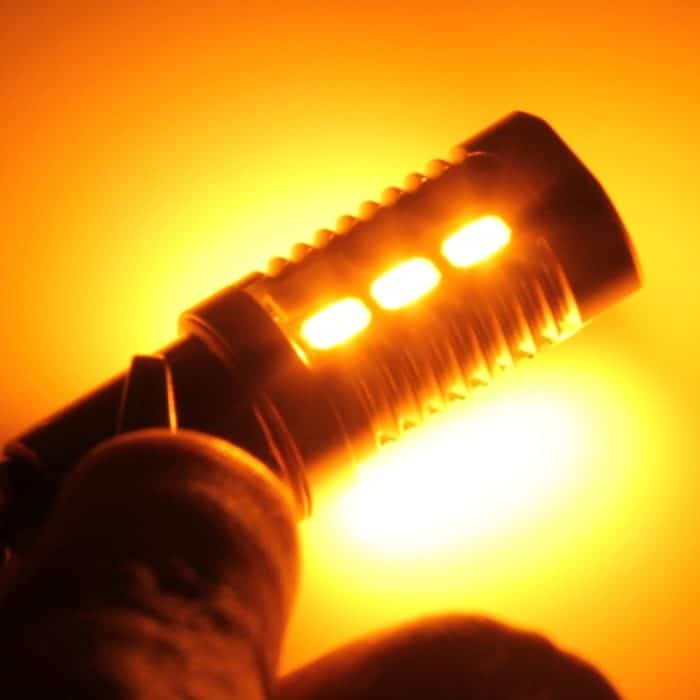 2 PCS 1157 / BAY15D 6W 22 SMD-5730-LEDs Weiß + Gelb Licht Bremslicht Blinklicht, DC 12V – Bild 4