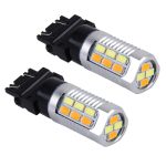2 PCS T25-3157 6W 22 SMD-5730-LEDs Weiß + Gelb Licht Bremslicht Blinklicht, DC 12V – Bild 2