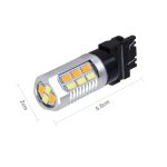 2 PCS T25-3157 6W 22 SMD-5730-LEDs Weiß + Gelb Licht Bremslicht Blinklicht, DC 12V – Bild 3