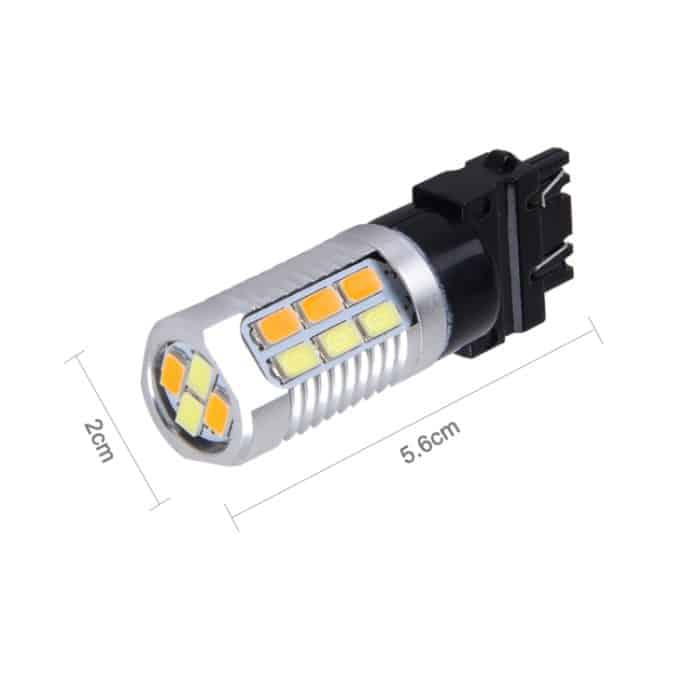 2 PCS T25-3157 6W 22 SMD-5730-LEDs Weiß + Gelb Licht Bremslicht Blinklicht, DC 12V – Bild 3