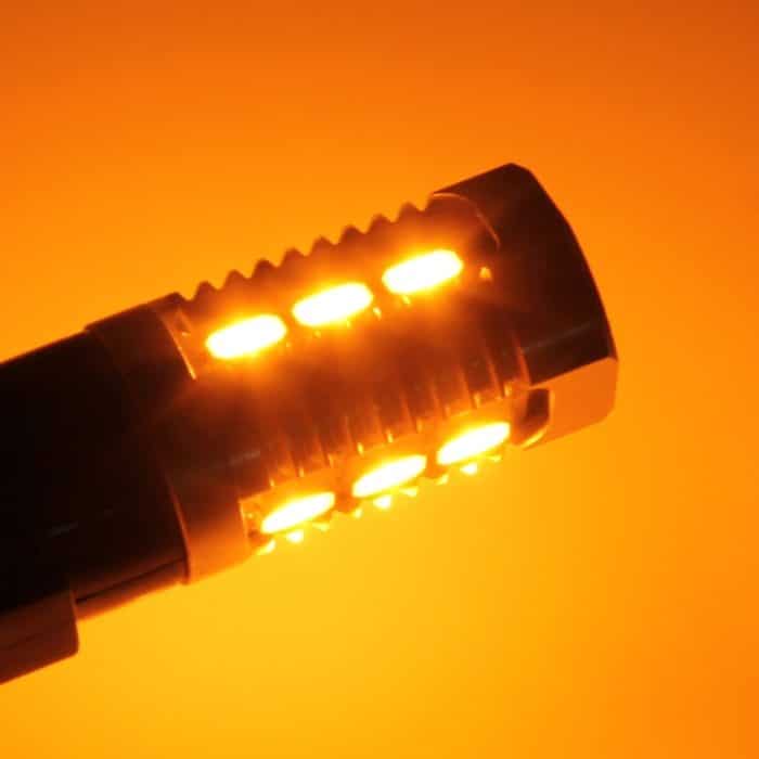 2 PCS T25-3157 6W 22 SMD-5730-LEDs Weiß + Gelb Licht Bremslicht Blinklicht, DC 12V – Bild 4