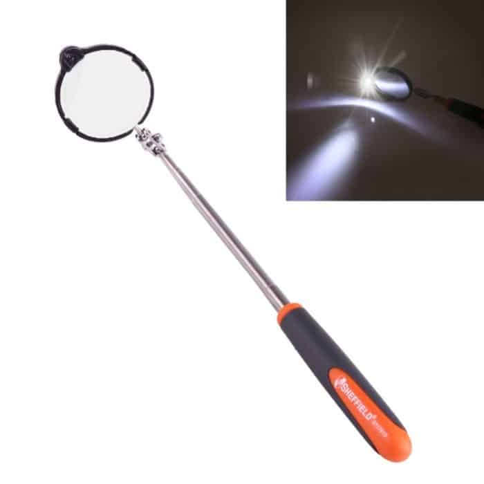 CMS5268.jpg Einziehbarer Fahrzeug-Fahrgestell-Teleskop-Inspektionsspiegel mit 1 PCS 5 mm LED-Licht, Spiegeldurchmesser: 55 mm, maximale Ausdehnungslänge: 940 mm – Bild 1