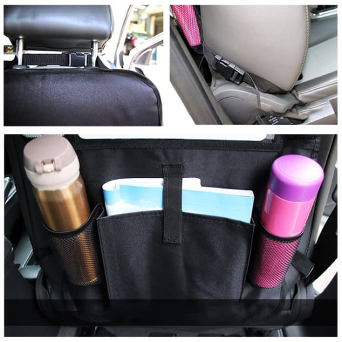 Auto Auto Rückenlehne Tasche Multi-Pocket Travel Storage Hängende Tasche Aufbewahrungstasche für iPad und andere Waren – Bild 8