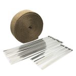 15m Titanium Gold Auspuffverpackung Auto Motor Auspuff Hitzeschild Wrap Wärmebeständige Wrap – Bild 6