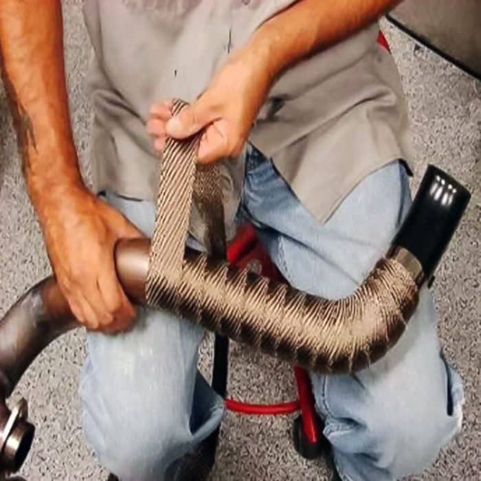 15m Titanium Gold Auspuffverpackung Auto Motor Auspuff Hitzeschild Wrap Wärmebeständige Wrap – Bild 7