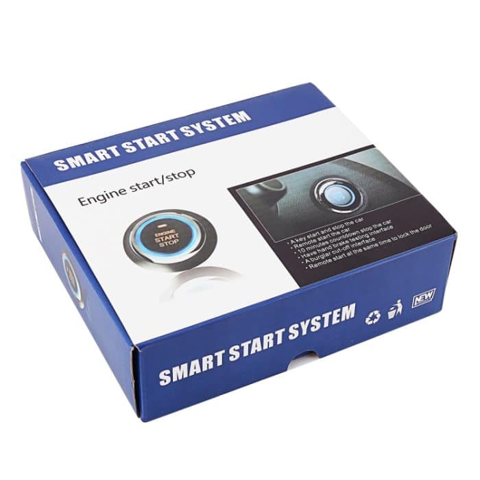 Smart Autoschalter Automotor Start-Stopp-Schalter Auto-Push-Start-Schalter, mit RFID-Alarmsystem, blaues Licht – Bild 10