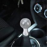 Universal Car Gear Shift Knob Modifizierter Car Gear Shift Knob Schalthebelknopf für Auto-Getriebe Carbon Lead Gear Knobs mit drei Gummiabdeckungen
