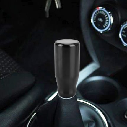 Universeller Auto-modifizierter Schaltknauf, einfarbig, glatt, Schaltknauf für Automatikgetriebe mit drei Gummiabdeckungen