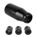 Universeller Auto-modifizierter Schaltknauf, einfarbig, glatt, Schaltknauf für Automatikgetriebe mit drei Gummiabdeckungen – Bild 4