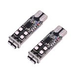 2 PCS W5W 194 T10 Mehrfarben 10 SMD 3535 LED Auto-Begrenzungsleuchte Markierungsleuchte mit Fernbedienung, DC 12V – Bild 2