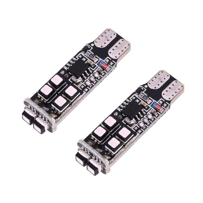 2 PCS W5W 194 T10 Mehrfarben 10 SMD 3535 LED Auto-Begrenzungsleuchte Markierungsleuchte mit Fernbedienung, DC 12V – Bild 2