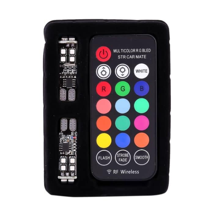 2 PCS W5W 194 T10 Mehrfarben 10 SMD 3535 LED Auto-Begrenzungsleuchte Markierungsleuchte mit Fernbedienung, DC 12V – Bild 7
