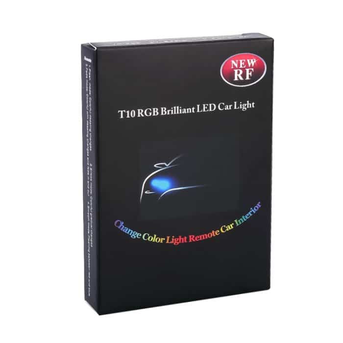 2 PCS W5W 194 T10 Mehrfarben 10 SMD 3535 LED Auto-Begrenzungsleuchte Markierungsleuchte mit Fernbedienung, DC 12V – Bild 8