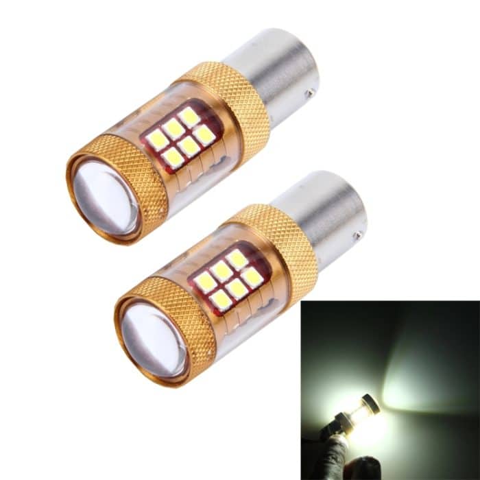 CMS5700WL.jpg 2 Stück 1156/BA15S 15 W 1300 lm 6500 K 28 SMD-3030 LED-Auto-Bremslichter, Blinker, DC 12 V, 1156 – Bild 1
