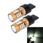 2 Stück 7443 15 W 1300 lm 6500 K 28 SMD-3030 LED-Auto-Bremslichter, Blinker, DC 12 V, 7443