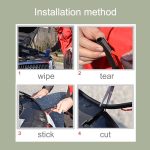 Kleiner D-förmiger Dichtungsstreifen zur Geräuschreduzierung mit Aufkleber, Länge: 100 m – Bild 4