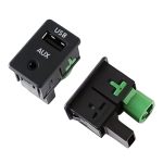 2 in 1 Auto AUX & USB Adapter Schalterbuchse für Volkswagen Scirocco / New MAGOTAN / Touran / POLO