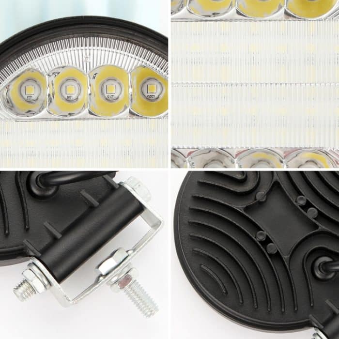 2 PCS 4 Zoll 15W Spot / Flutlicht Weißes Licht Rundförmige wasserdichte Auto SUV Arbeitsscheinwerfer Spotlight LED-Lampen, DC 9-30V – Bild 3