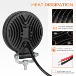 2 PCS 4 Zoll 15W Spot / Flutlicht Weißes Licht Rundförmige wasserdichte Auto SUV Arbeitsscheinwerfer Spotlight LED-Lampen, DC 9-30V – Bild 4