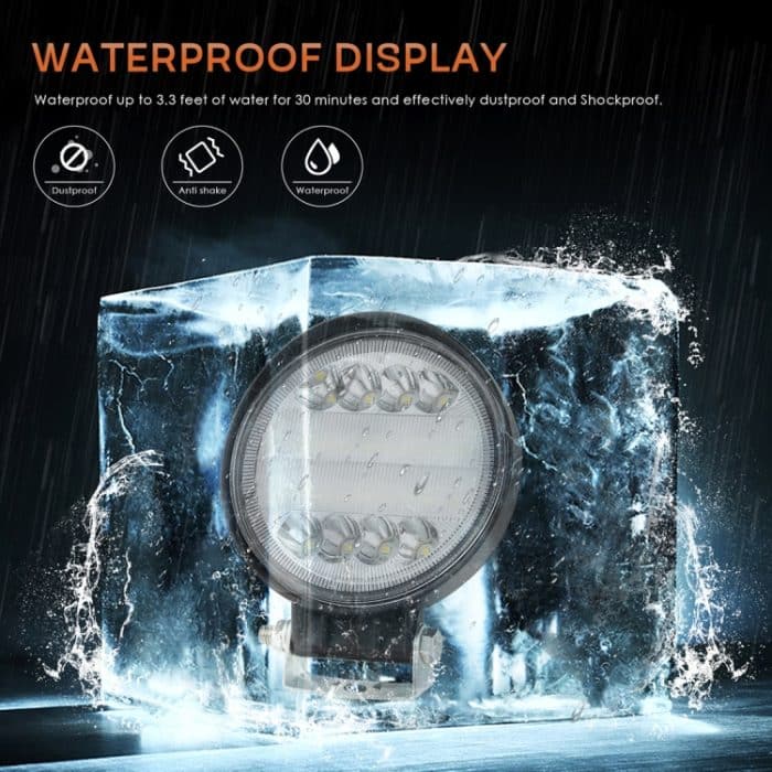 2 PCS 4 Zoll 15W Spot / Flutlicht Weißes Licht Rundförmige wasserdichte Auto SUV Arbeitsscheinwerfer Spotlight LED-Lampen, DC 9-30V – Bild 7