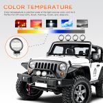 2 PCS 4 Zoll 15W Spot / Flutlicht Weißes Licht Rundförmige wasserdichte Auto SUV Arbeitsscheinwerfer Spotlight LED-Lampen, DC 9-30V – Bild 10