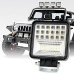 2 PCS 4 Zoll 20W Spot / Flutlicht Weißes Licht Quadratisches wasserdichtes Auto SUV Arbeitsscheinwerfer Spotlight LED-Lampen, DC 9-30V