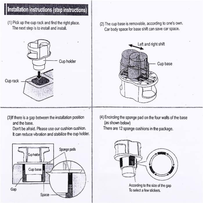 SB-1066 2 in 1 Auto Auto Universal Getränkehalter Getränkehalter – Bild 12