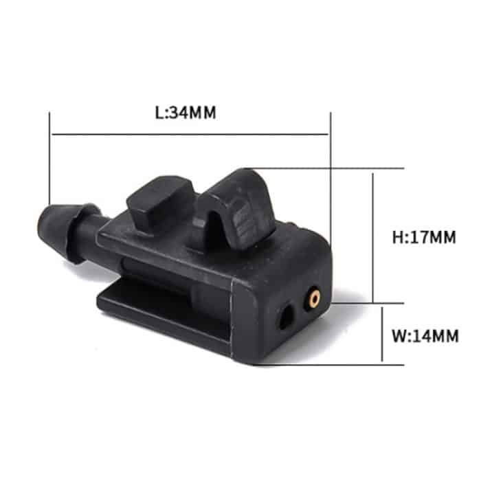 2 PCS Scheibenwischer Scheibenwischer Jet Wassersprühdüsenschnalle 8200082347 für 2005-2007 Renault Megana 2 – Bild 4