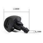 2 PCS Scheibenwaschanlage Wischstrahl-Wassersprühdüse 6438V8 für 1993-2007 Peugeot 207/306/307 – Bild 4
