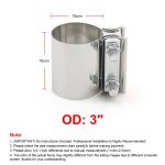 3-Zoll-Auto-Turbo-Auspuff-Fallrohr-Edelstahl-Überlappungsbandschelle – Bild 2