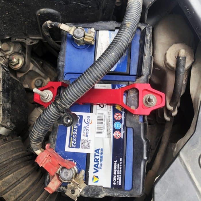 Universal-Kfz-Batteriespannklammer aus Edelstahl mit kurzem Bogen, Größe: 18,2 x 4,5 x 2 cm, 18.2 x 4.5 x 2cm (Red), 18.2 x 4.5 x 2cm (Blue) – Bild 8