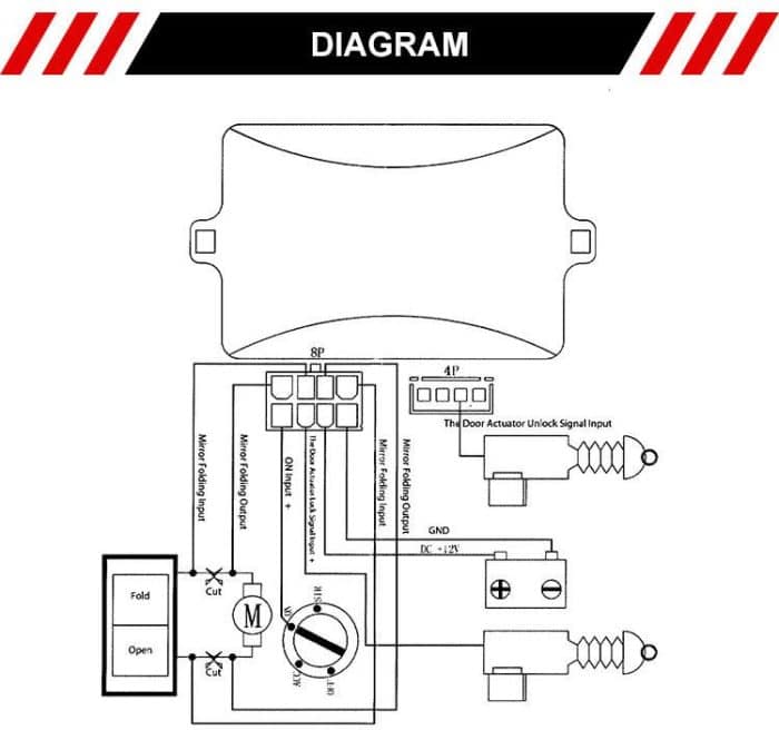 Universal Auto Seitenspiegel-Klappsystem Autoseitenspiegel-Klappsteuerung – Bild 7