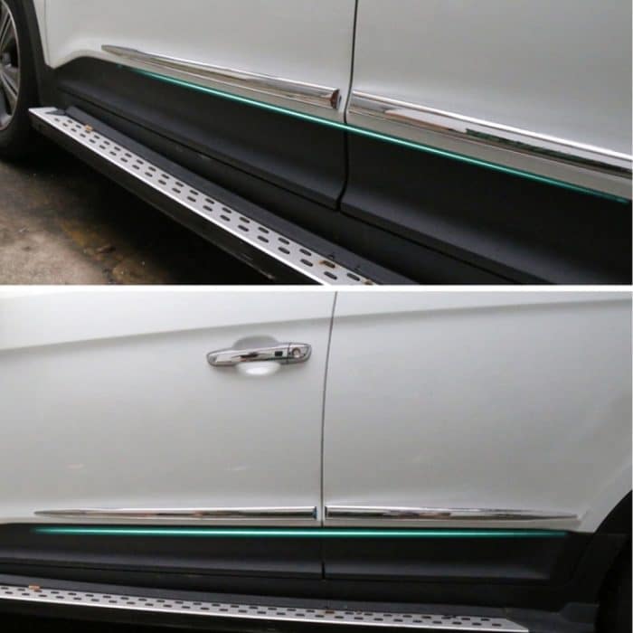 4 Stück Auto-Tür-Seitenkanten-Metall-Anti-Kratz-Körperschutz-Schutzstreifen-Aufkleber – Bild 7
