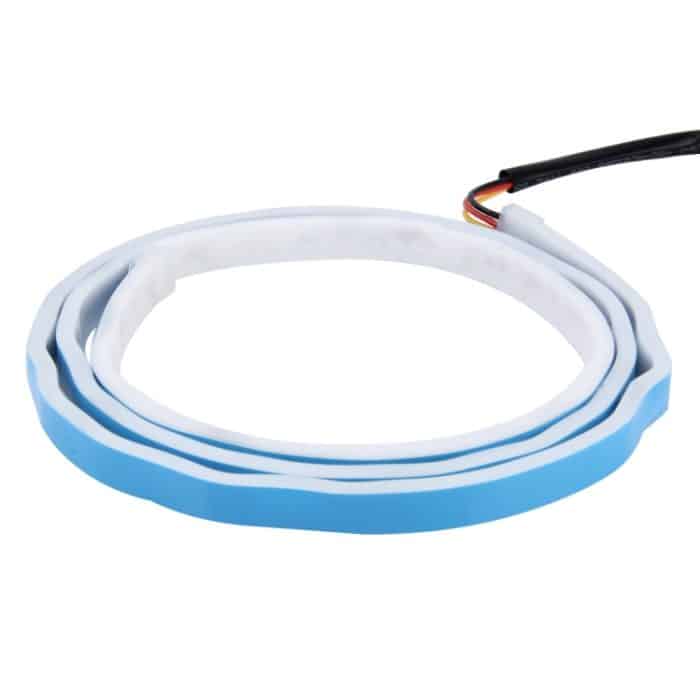 1,2 m Auto Auto wasserdichtes universelles vierfarbiges Rücklicht mit Rücklicht, Rücklichtregler, eisblaues Licht, Rücklicht, Rücklicht mit rotem Licht, Bremslicht mit rotem Licht, Blinker mit gelbem Licht, LED-Lampenstreifen-Heckdekoration – Bild 2