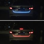 1,2 m Auto Auto wasserdichtes universelles vierfarbiges Rücklicht mit Rücklicht, Rücklichtregler, eisblaues Licht, Rücklicht, Rücklicht mit rotem Licht, Bremslicht mit rotem Licht, Blinker mit gelbem Licht, LED-Lampenstreifen-Heckdekoration – Bild 8