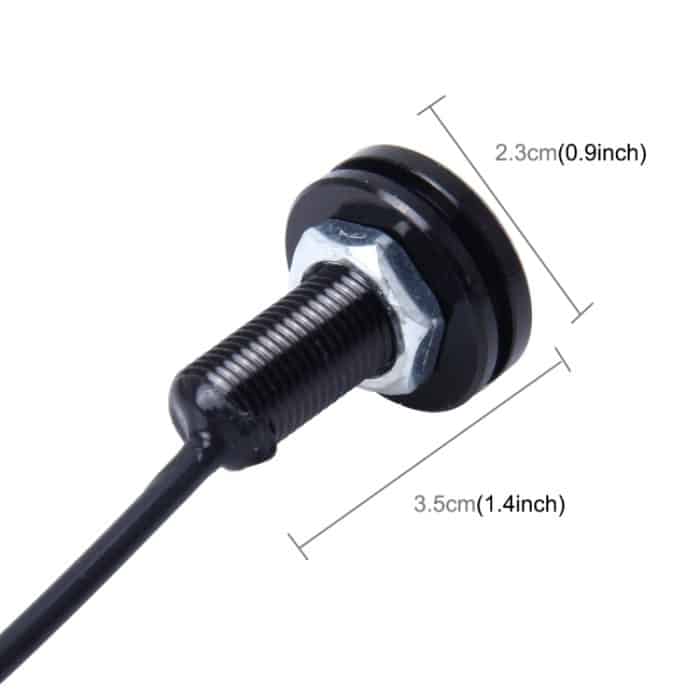 2 Stück 2 W (weißes + gelbes Licht), Auto-Adleraugen-Nebelscheinwerfer, Blinker, mit 12 SMD-4014-LED-Lampen, DC 12 V, Kabellänge: 55 cm, SMD-4014, Eagle Eye Light  12V/2W – Bild 3