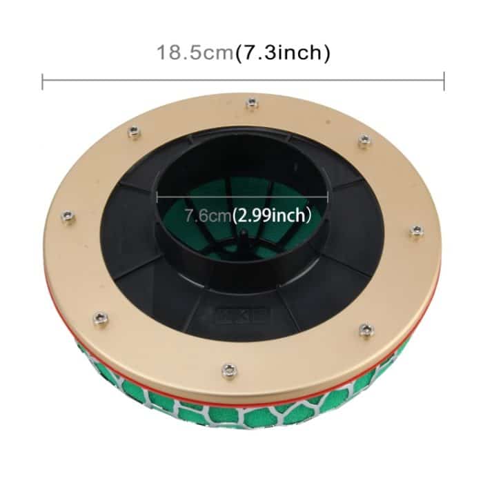 HKS 76mm runder Pilz Super Power Auto Reiniger Luftfilter Durchflussaufnahme 3-lagiger Trockenfilter Super Stealth Frame Hochleistungsluftansaugluftstromfilter – Bild 3
