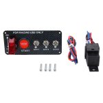 12V / 30A Kohlefaser-Rennwagen 12V LED-Zündschalttafel Motorstart-Drucktaste LED-Autoschalttafelhebel Multifunktions-Automatikzündschalter für Rennwagen – Bild 5