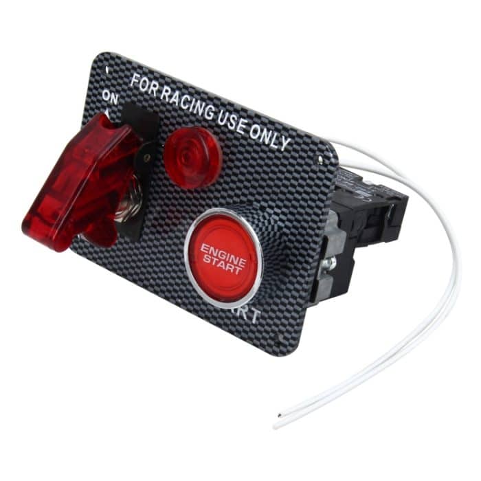 Auto Racing Schalter Abdeckung Kippschalter 12V 20A Panels Red Racing Zündschalter Panel Motorstart Multifunktion Automatischer Zündschalter für Rennwagen – Bild 1