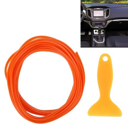 5 m flexible Zierleiste für DIY-Automobil-Innenraum-Zierleiste, dekorativer Linienstreifen mit Folienschaber
